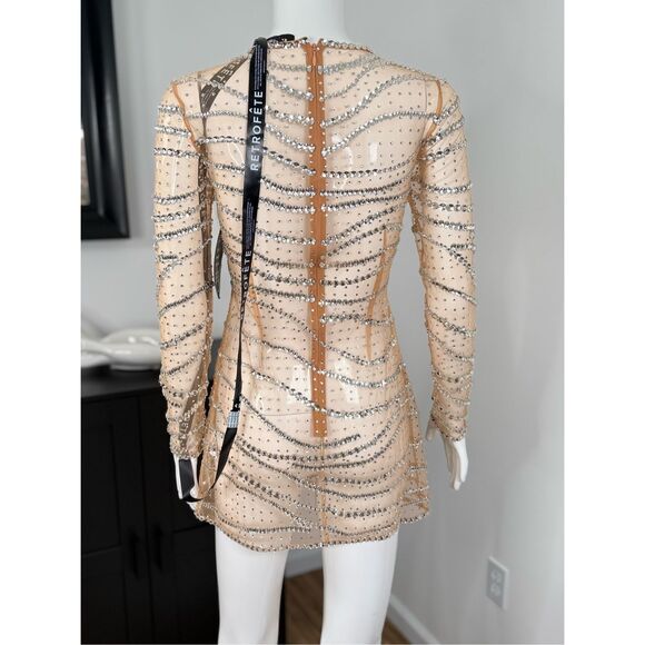 Retrofete Raes Sheer Embellished Long Sleeve Size Small - Picture 11 of 17